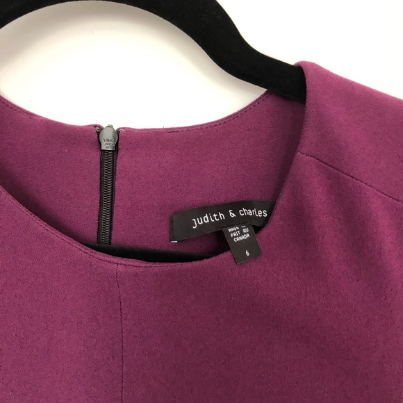 Judith & Charles Aubergine A frame Dress - Picture 4 of 5